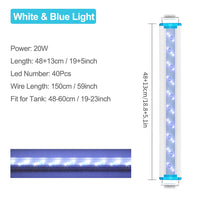 Ultra Thin LED Aquarium Lighting Lamp Aquatic Plant Light 18-75cm විස්තීරණ ජල ආරක්ෂිත ක්ලිප් ලාම්පුව මාළු ටැංකිය 90-260V