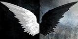 Dětský pokoj Black and White Angel Wings Obraz na plátně Modern Wings HQ