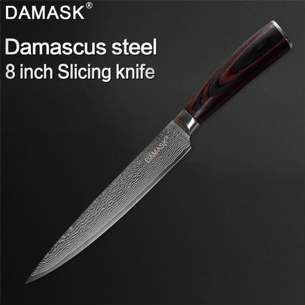 Damask Damascus Knife 73 Layer Vg10 Japanese Steel Kitchen Paring Utility Santoku Slicing Chef