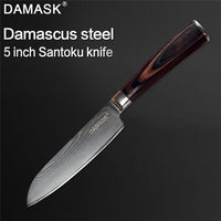 Ganivet de damasco Xicum 73 Capa Vg10 Xina japonesa de cuina de cuina Utilitat Santoku Xerra