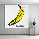 Slávny domáci dekor Andy Ban Warho Banana HQ na plátne (K DISPOZÍCII RÁM)