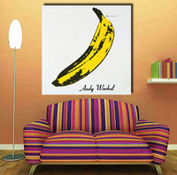 Famous Andy Warhol Banana HQ Canvas Print home decor (FRAME AVAILABLE)
