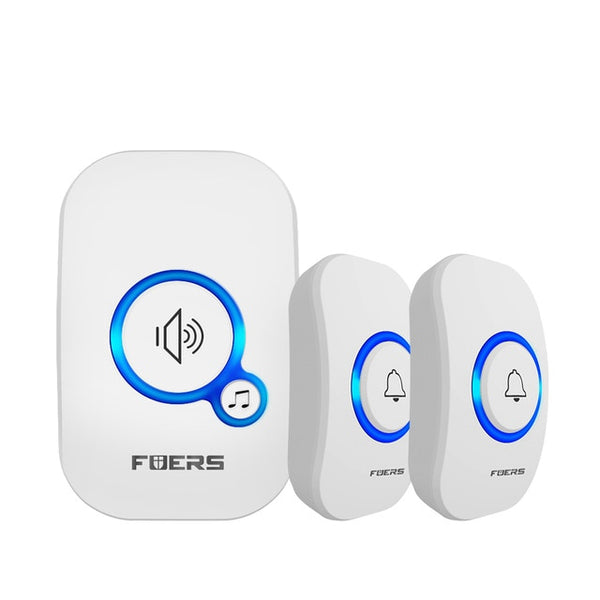 FUERS M557 Wireless Doorbell 433Mhz Home Welcome Smart Doorbell 150M Long Wireless Distance 32 Songs Welcome Chimes Door Bell