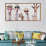 Quarto Infantil Família Girafa QUADRO DISPONÍVEL Animal Art HQ Pintura em Tela