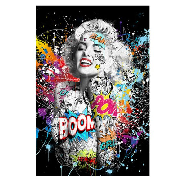 Graffiti Art Marilyn Sexy Portrait Pop Art Poster Modern Art HQ Canvas Print