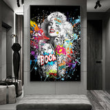 Obraz na plátně Graffiti Art Marilyn Sexy Portrait Pop Art Poster Modern Art HQ
