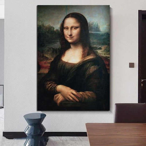 Hand Painted Classic Vintage Oil Paintings Da Vinci Famous Mona Lisa's Smile Wall Art for Home