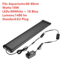 LED Gen2 Aquarium Light Dimmable Lighting Fish Tank Lamp 2-Channel Control White Blue Aquatic Plant Light with Controller