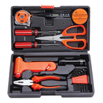 18 stks Handgereedschap Multi-tool Kit Huishoudelijke Reparatie Tool Set Schroevendraaier Moersleutel Snijtang Veiligheid Hamer Schaar Zaklamp