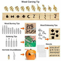 Wood Burning Pen Tool Craft Carving Pyrography Pen Soldering Iron 62W Adjustable Temperature Welding Embossing Soldering Pen Set
