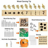 Wood Burning Pen Tool Craft Carving Pyrography Pen Soldering Iron 62W Adjustable Temperature Welding Embossing Soldering Pen Set
