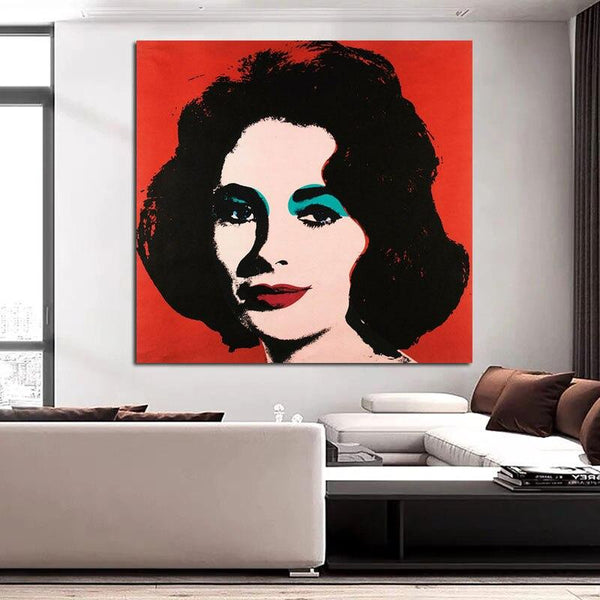 Hand Painted Andy Warhol Character Women Portrait Hand Painted Oil Paintings Wall Art Canvas Decors
