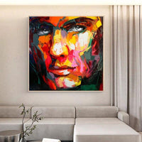 Nielly Francoise Artwork Hand Painted Abstract oil painting on canvas Wall Figure Face Art Modern Posters