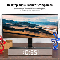 LED-TV-Soundbar, Wecker, Heimkino, tragbare Säule, kabelloser Bluetooth-Lautsprecher, Surround-Subwoofer für Computer-TV-Lautsprecher