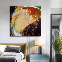 Håndmalet kunst Gustav Klimt Danae Oliemaleri på lærred Vægkunst
