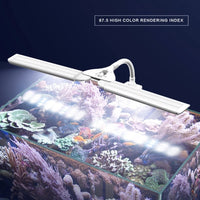100 V-240 V oświetlenie Led do akwarium dla roślin akwariowych regulowane akwarium czterorzędowe lampy Clip-on oświetlenie LED do wzrostu roślin
