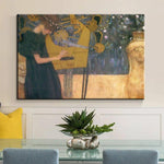 Håndmalet Retro Berømte Gustav Klimt Musik Oliemalerier Moderne Vægkunst