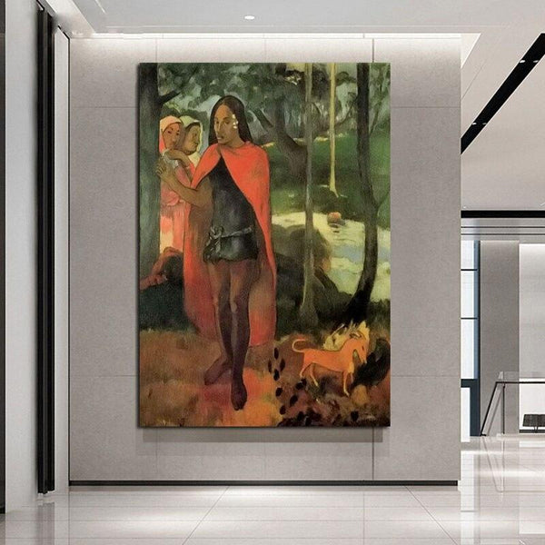 Hand Painted Oil Painting Paul Gauguin The Wizard of Khivawa Island Abstract Nordic Classic Retro Wall Art Decor