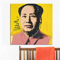 Tranh sơn dầu vẽ tay Andy Warhol Mao Trạch Đông Chân dung nhân vật Nghệ thuật treo tường Canvas Decors