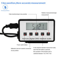 0-150mm Remote Digital Linear Scale Table Remote Digital DRO Readout Scale Measuring Instrument for Milling Machine Linear Ruler