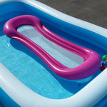 Fila de colchón flotante inflable, silla de playa plegable para nadar, cama flotante para fiesta en la piscina de agua, cama de salón de juguete para fiesta para nadar