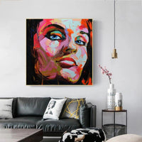 Hand Painted Francoise Nielly Palette knife portrait Face Oil painting Character figure canva wall Art picture As