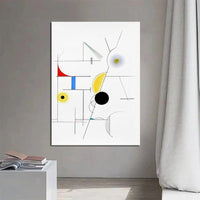 Hand Painted Wassily Kandinsky Geometry Line Abstract Canvas Art Painting On Wall Art Decoration