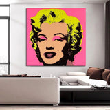 Andy Warhol Marilyn Monroe Peinture à l'huile peinte à la main Figure Toile d'art abstrait