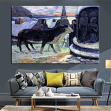 Hand Painted Paul Gauguin Oil Painting Eve Retro Classic Abstracts Aisle Decor