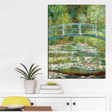 Pintados à mão Claude Monet Nenúfares e Noiva Japonesa Pintura A Óleo Arte Da Parede Da Lona