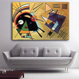 Peint à la main Vintage Wassily Kandinsky célèbres peintures à l'huile abstraites toile mur Art présente