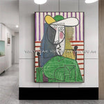 Кесипкөй кол менен боёлгон Пикассо атактуу Wall Canvas сүрөтү үй жасалгасы Абстракттуу искусство
