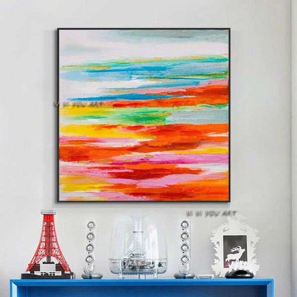 Abstract Colorful Painting Hand Painted Oil Paintings On Canvas Hand Painted Modern Wall Art For House Decoration
