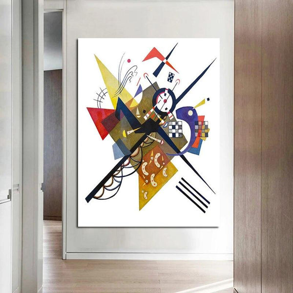 Hand Painted Abstract Vintage Wassily Kandinsky Famous Oil Painting Wall Art