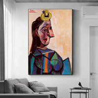 Hand Painted Oil Paintings Picasso Bust of a woman Abstract Canvas Wall Art
