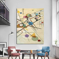 Wassily Kandinsky käsinmaalatut öljymaalaukset Moderni abstrakti seinätaide Canvas-sisustus