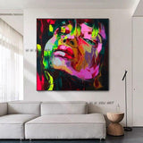 Hand Painted Modern Abstract Fine Art Francoise Nielly Style Artwork Canvas Painting Art