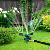 Gartensprinkler Automatische Bewässerung Gras Rasen 360-Grad-Sprühgerät Bewässerung Wassersprinkler 3 Rotationsdüse Gartengeräte