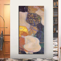 Қолмен боялған Густав Климт алтын балық майлы картиналар кенепте