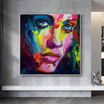 Hand Painted Francoise Nielly Palette Knife portrait Face Oil Painting Wall Arts Mural