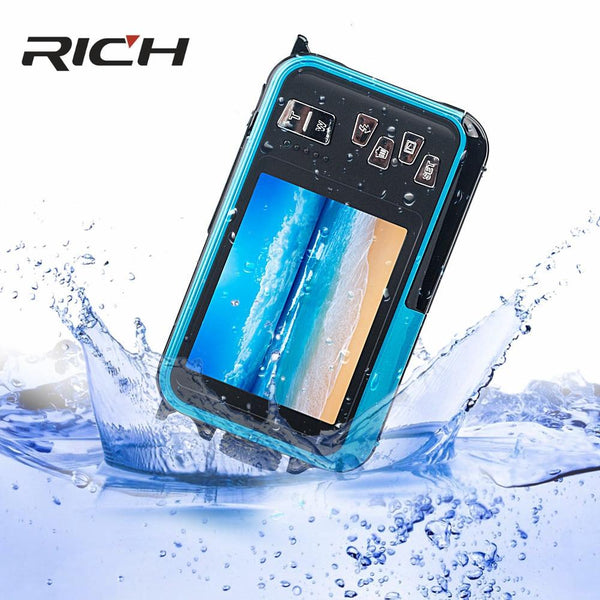 H268 Digital Camera 3M Waterproof 2.7 Inch +1.8 Double Screen Max 24Mp 16 Times Zoom Black Camcorder
