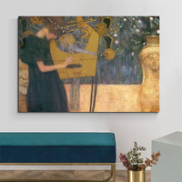 Χειροποίητα ρετρό διάσημοι ελαιογραφίες της μουσικής Gustav Klimt Μοντέρνα τέχνη τοίχων