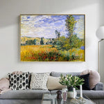 Monet Viteuil pintat a mà vers 1880 Impressió abstracta Pintura a l'oli Decoració artística