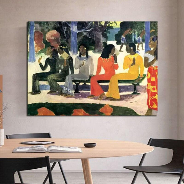 Paul Gauguin Hand Painted Oil Painting Market Abstract People Landscape Nordic Classic Retro Wall Art Decor