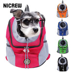 Tragbare Hundetragetasche Doppelschulter Reiserucksack Outdoor Fashion Cat Puppy Fronttasche Mesh Rucksack Heimtierbedarf