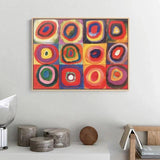Hand Painted Wassily Kandinsky Harmony of Square and Circle Oil Paintings On Wall Art Decoration