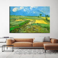 Ръчно рисувани летни маслени картини на импресионист Ван Гог, платно за декорация на всекидневна