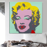 Andy Warhol El Boyalı Yağlıboya Karakter Kadın Portresi Soyut Duvar Sanatı Tuval Dekorları