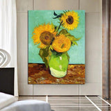 Ručne maľované Van Gogh olejomaľby Práce Slnečnica Abstraktné plátno umenie Nástenné dekorácie domu Nástenné maľby