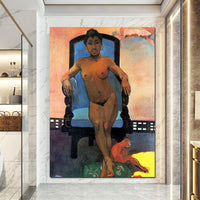 Hand Painted Art Oil Painting Paul Gauguin Javanese Ana Impressionism People Nude Abstract Living Decors